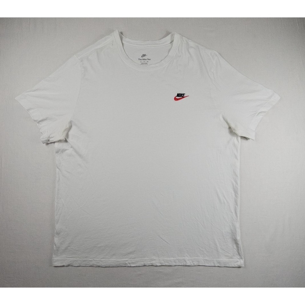 Nike Men's T-Shirt Embroidered Logo XXL Athletic Short Sleeve Tee 100% Cotton